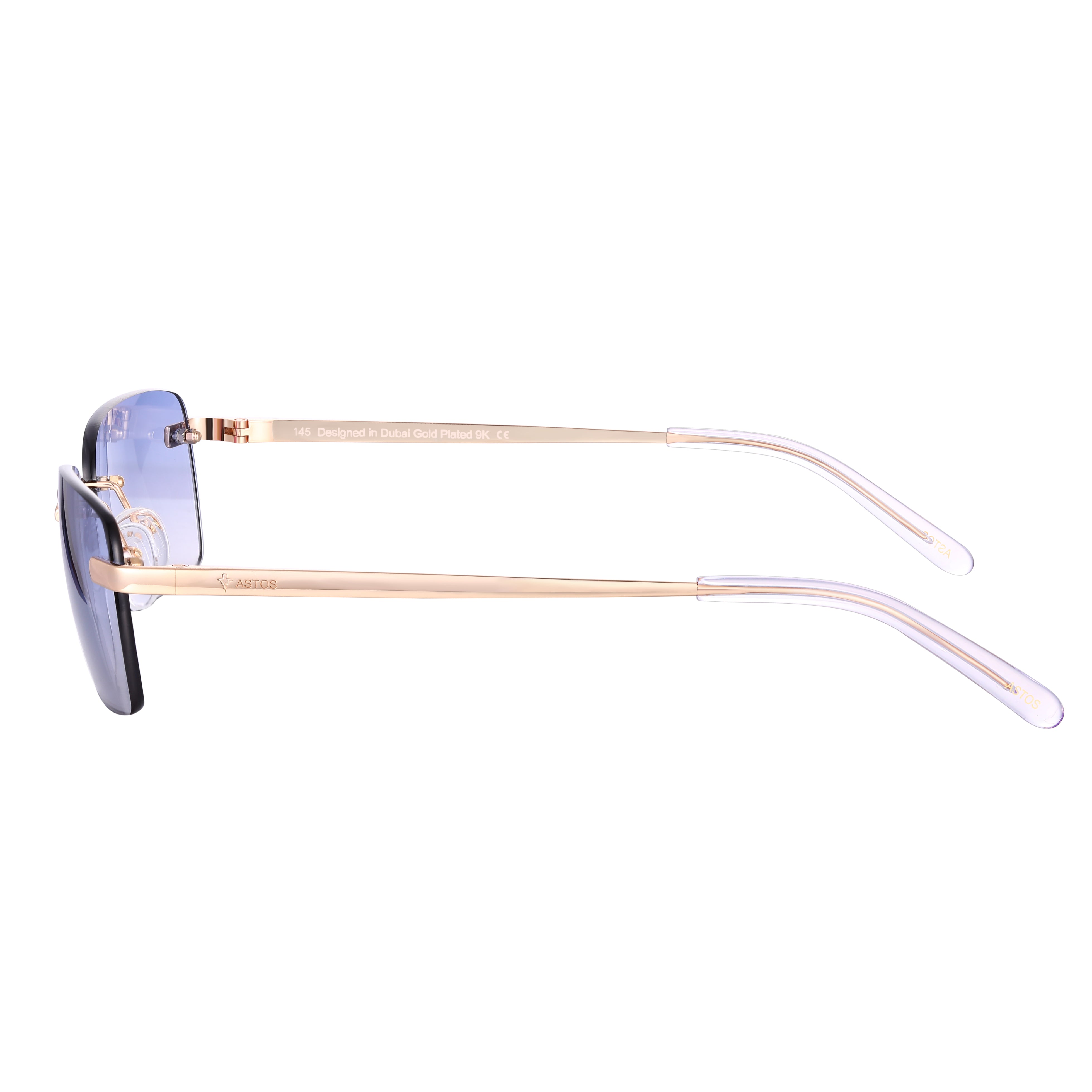 Women's Eyewear Light Blue Gradient | 9K Gold plated