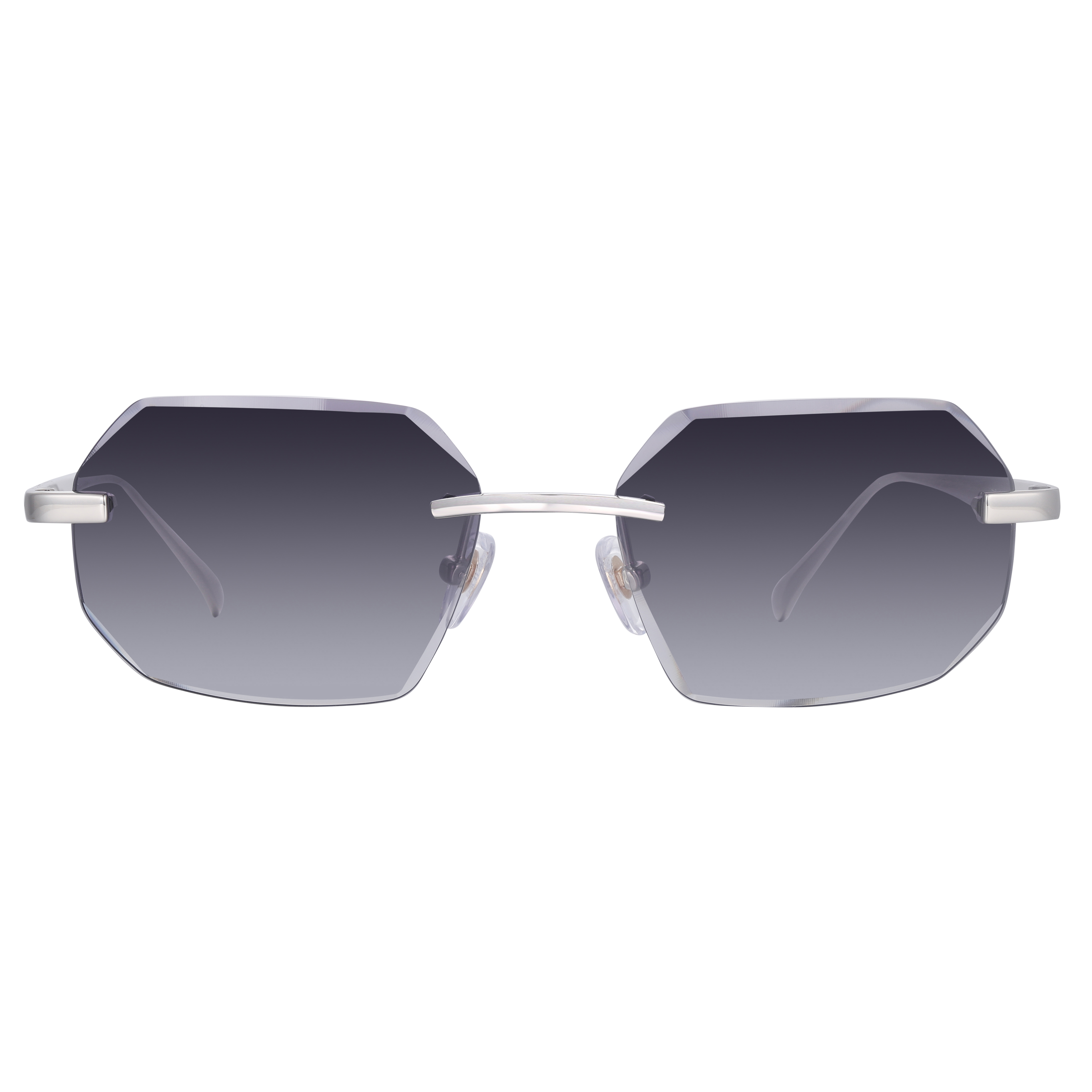 Men's Eyewear Silver Diamond Cut Black