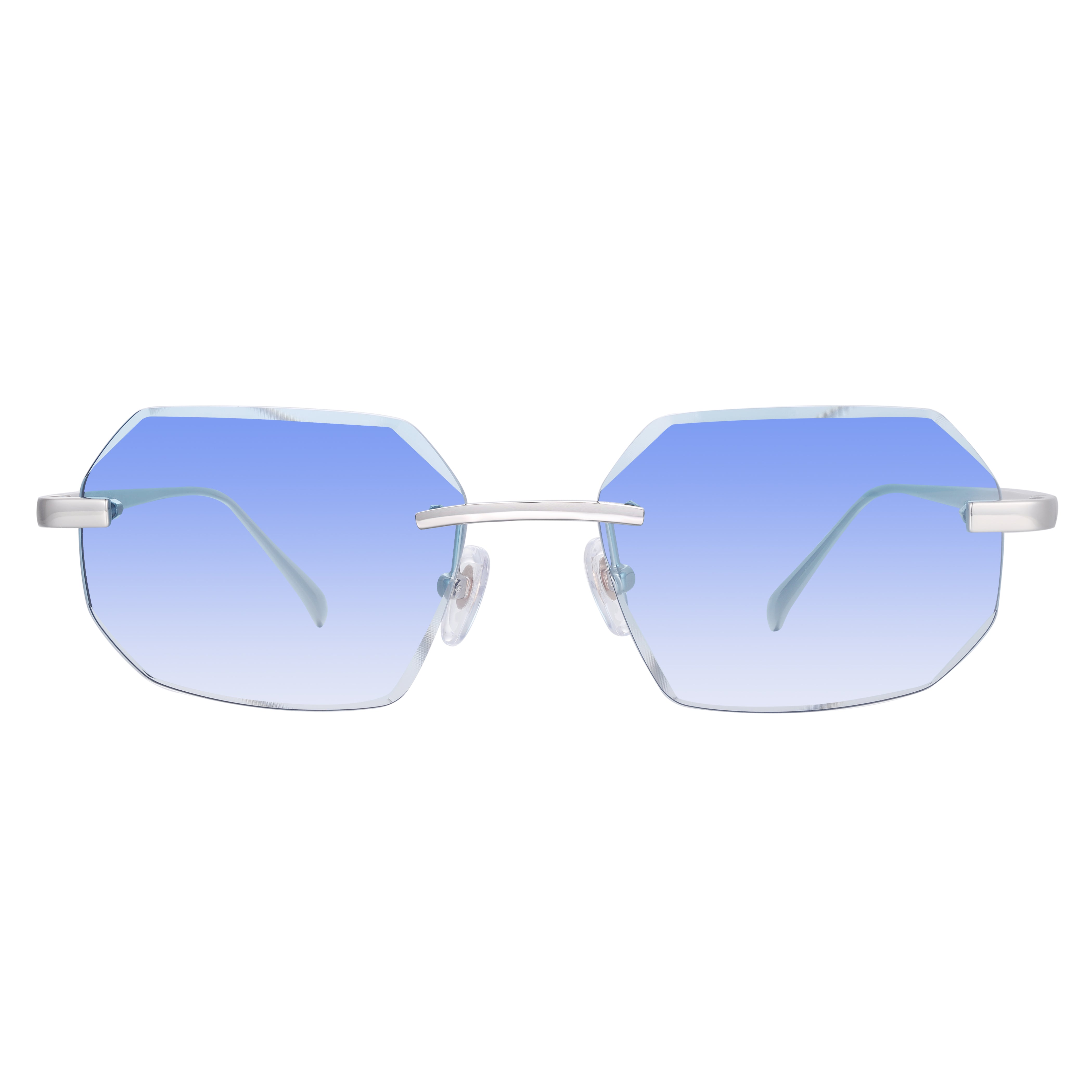 Women's Eyewear Silver Diamond Cut Sky Blue