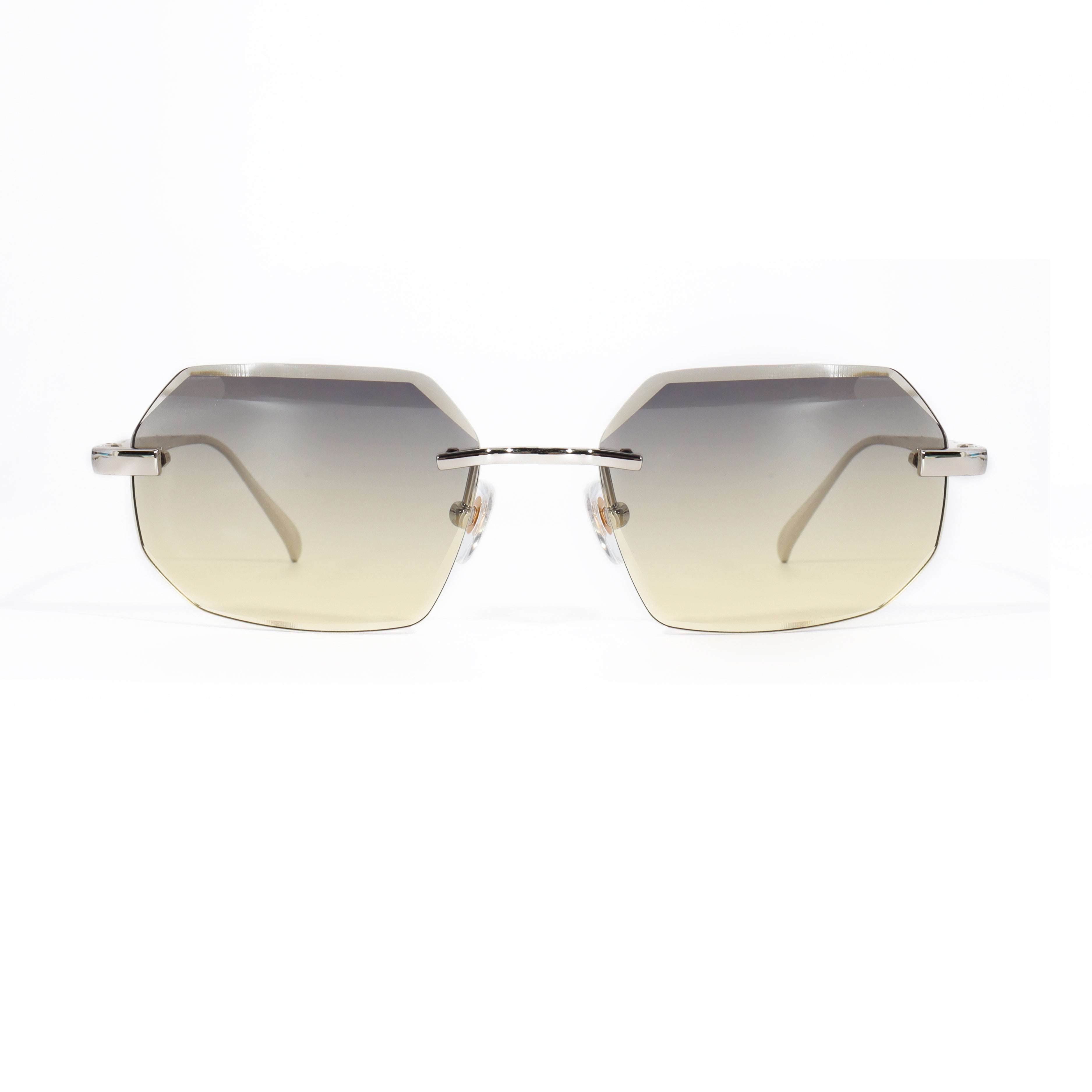 Women's Eyewear Silver Diamond Cut Green